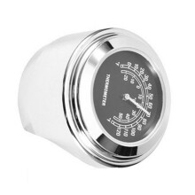 22-25 mm Motorraduhr Thermometer Temperaturanzeige Wasserdicht Moto Styling Zubehör Moto Lenker Schwarz