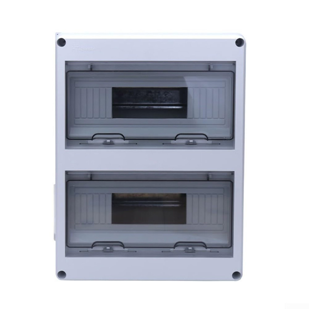 24 Circuit Electrical Distribution Box Ip65 Waterproof Abs Enclosure With Clear Cover For Outdoor Use 9189345346576
