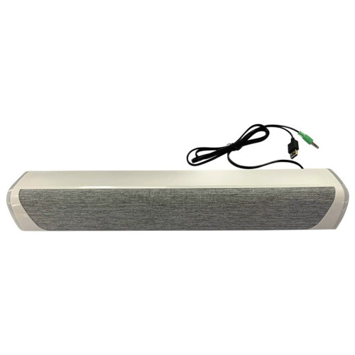 4D Computer Luidspreker Bar Stereo Geluid Subwoofer  Luidspreker voor  Laptop Notebook PC Muziekspeler (Wit)