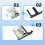 Atualize o Suporte de Disco Rígido HDD SSD de 2,5 Polegadas com Parafusos para  2 PS2 SCPH-30000 e SCPH-50000 Fat Game Console 2