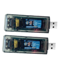 2 Piezas NMMiner Miner 265KH/S USB Chain ESP32 Crypto Miner BTC Solo Lottery Miner Amperímetro Tester USB-A Series Forma Cadena