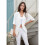 Cardigan con Scollo A V e Trafori, Bianco XL 6