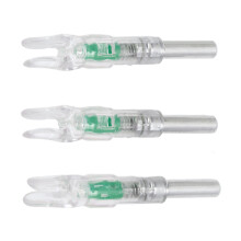 Green Lighted Archery Nocks Set of 3 Plastic 6.2mm Inner Diameter Night Use