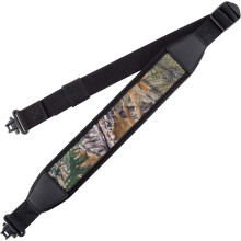 Two Point Traditional Sling With Swivels Durable Shoulder Padding Strap Length Adjuster Black Camo Rifle Sling