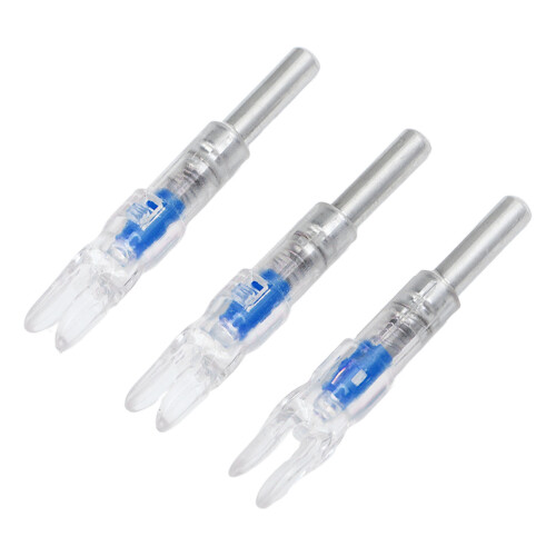 Archery Nocks Blue Lighted 3 Pack 6.2mm Auto Switch for Night Shooting