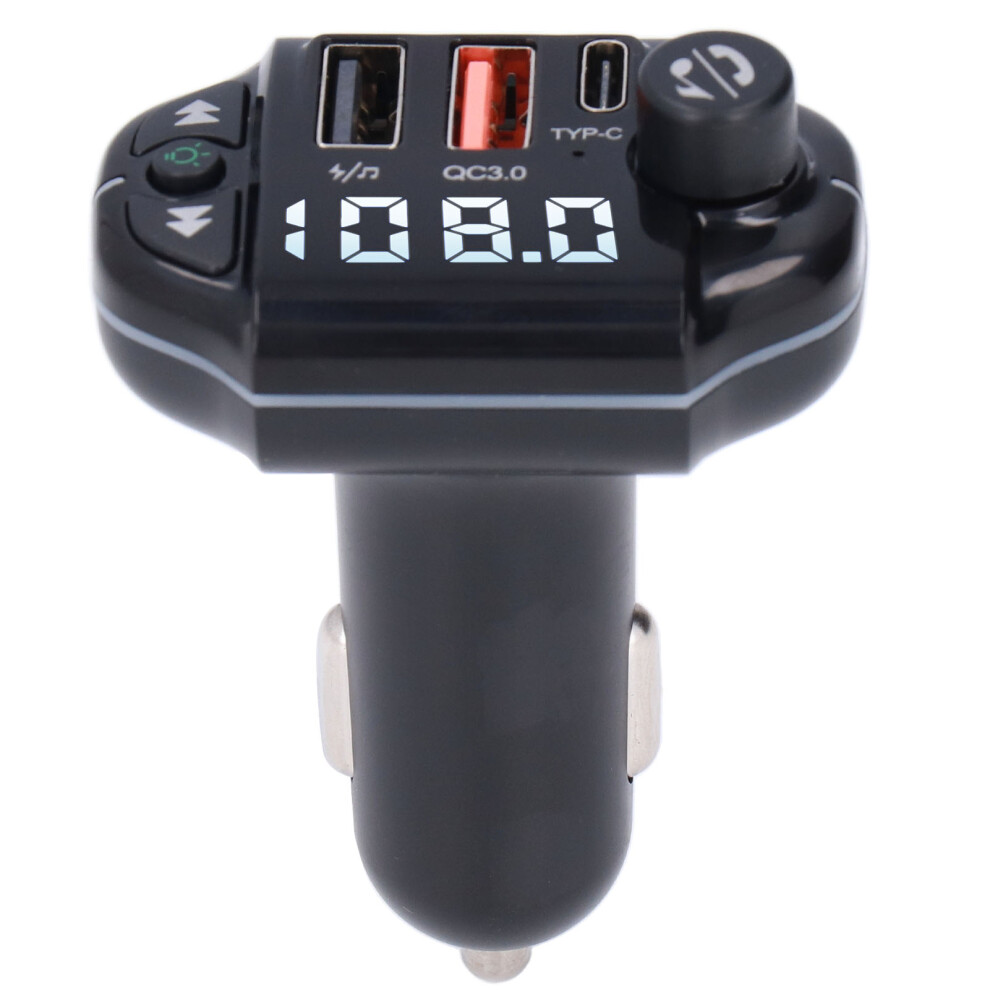 Intellicast Road Fm Transmitter Charger, Bluetooth Car Adapter With High-Speed Charging Ports For Lightning-Fast Charging & Wireless Audio Streaming, 9358999658063
