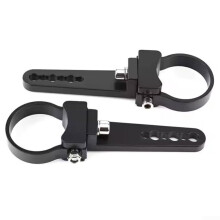 Motorcycle LED Spotlight Bracket Adjustable Aluminum Light Mount for 3437mm Fork Weather Resistant