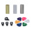 Gitarren-Slide-Set, Edelstahl, Acryl, Messing, mit 10