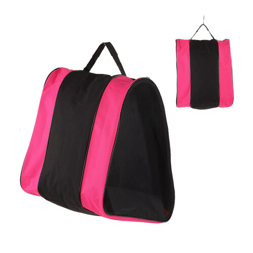 Thickened 3-Layer Waterproof Roller Skates Bag with Adjustable Strap, Red