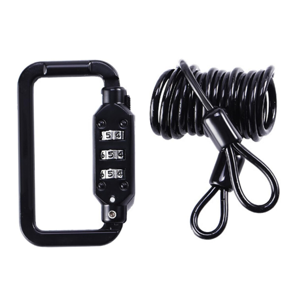 Motorcycle Helmet Lock, Fixed Helmet Lock, Portable Helmet Lock, Zinc Alloy Black 9347817010374