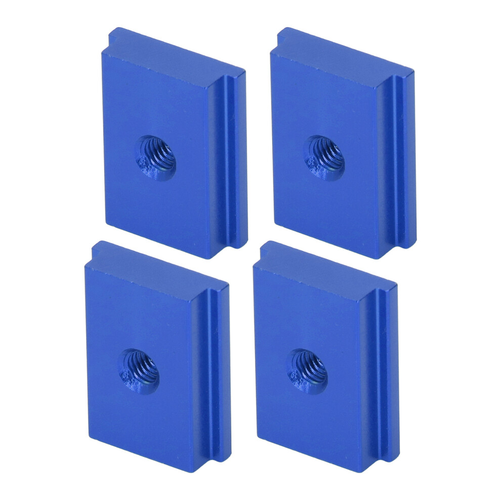 4Pcs Aluminum Alloy T Slot Nut 30 Series M6 For Woodworking Benches Blue 8761373495849