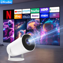 Mini projecteur Portable, Support 4K UHD, Wifi 6 et BT5.2, Super rapide, Compatible avec Smartphone/clé TV/AV, adapté à