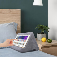 (grau, 1Stk) Support de tablette de lecture multifonctionnel |Compressible à différents angles, matériau en caoutchouc éponge pour