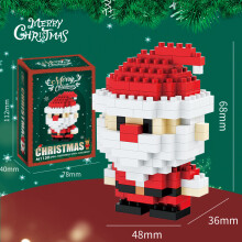 (M30) Blocs de construction de Noël avec Père Noël, bonhomme de neige, renne, train |Cadeaux de vacances, matériau ABS