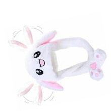 Leuchtender Plüsch-Bunny-Hut mit LED, 60 cm, leuchtende Ohren, süßes Weiß