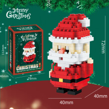 (M127) Blocs de construction de Noël avec Père Noël, bonhomme de neige, renne, train |Cadeaux de vacances, matériau ABS