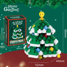 (M29) Blocs de construction de Noël avec Père Noël, bonhomme de neige, renne, train |Cadeaux de vacances, matériau ABS