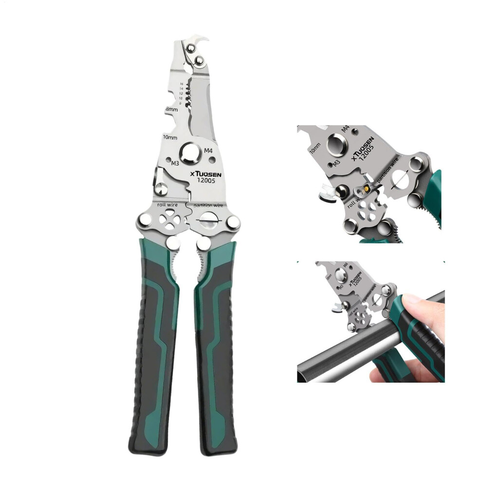 Multifunctional Cable Stripper, 1022 Awg Crimper Stripping Tool For Wires 9347817011272