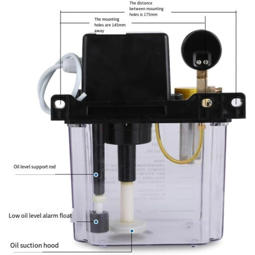Industrial automatic lubrication pump with precision control for  oil distribution (2L). 1