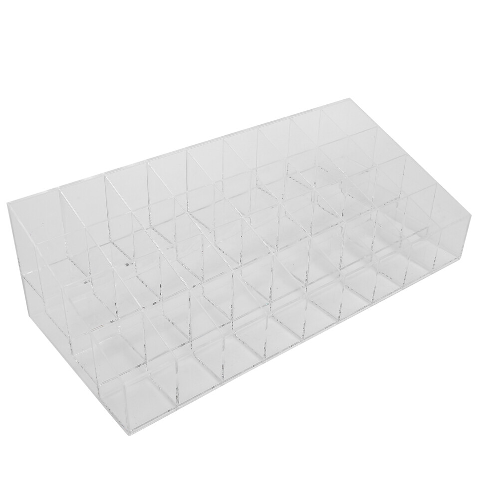 36-Compartment Transparent Lipstick Display Case for Makeup Storage