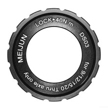 Aluminum Alloy Centerlock Disc Brake Lockring Cover 9/12/15/20mm Thru Axle Hub Compatible, 6Bolt Adapter, AntiRust Black MTB Bicycle