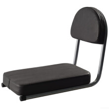 Back Rest Pad Rear Saddle For Ebike And Mountain Bike Thick Sponge Anti Slip Leather Cover Stainless Steel Mount Black