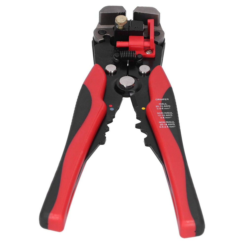 Wire Stripper, 3In1 Wire Crimping And Stripping Pliers, Ergonomic Crimping Tool, 0.2Â6.0 Mm, Connection Tool, Red Handle 9382693693112