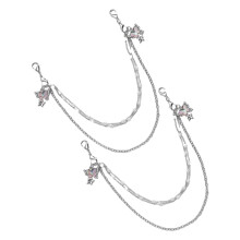 Stylish Zinc Alloy Key/Butterfly Shoe-Silver butterfly sho