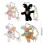 Delicate Pearls Barrettes Rabbit Charm Lightweight-Black 4