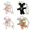 Delicate Pearls Barrettes Rabbit Charm Lightweight-Black 2