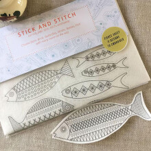 Stick and Stitch Water Soluble Embroidery Transfers (Fish)