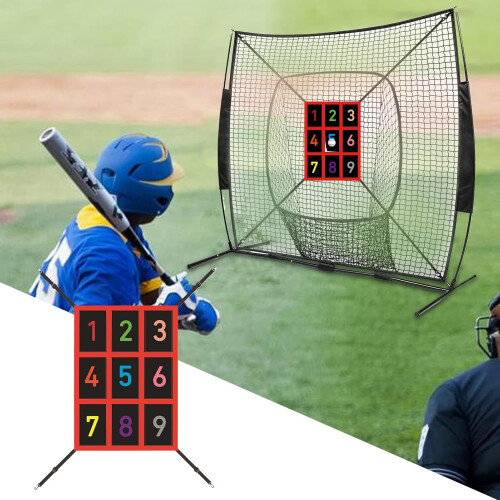 Strike Zone Target Net Pitching Training Aid Adjustable Strike Zone Numbered Strikes Hitting Accuracy Net 1