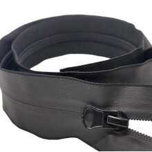 Replacement Waterproof Zip Size 5 Open End Fastener Single Slider Nylon Coil Water Resistant Zipper (Black, 70cm (27.5'')) BLACK 70cm (27.5'')