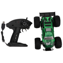 Auto radiocomandata fuoristrada, camion 4x4 per tutti i terreni, veicolo radiocomandato per hobby con carrozzeria in metallo e fari a LED, telaio in