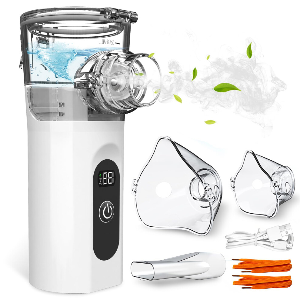Portable Quiet Inhaler with Digital Display, 2 Spray Modes, USBC Rechargeable