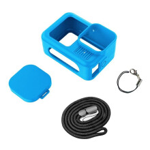 Sports Camera Tempered Glass Film Protective Screen Lens Film Silicone Cover Accessories For GoPro 13 12 10 9 Blue