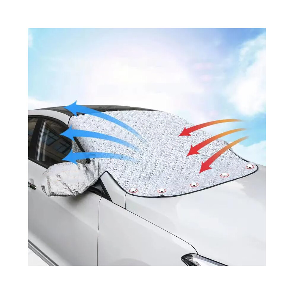 Car Windscreen Snow Cover, Waterproof Winter Windscreen, Frost Protection, Durable Polyester, Fits Volvo Xc60 2014 9382693694157