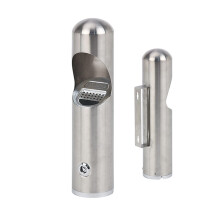 Stainless Steel Outdoor Wall Mounted Ashtray with Tamperproof Lock, Heavy Duty Commercial Cigarette Receptacle for Patio