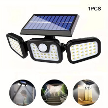 (Induction light source) 74-LED Solar Motion Sensor Light with 3 Brightness Modes, Outdoor Wall Light for Front Door, Yard, Garage, Pathway -