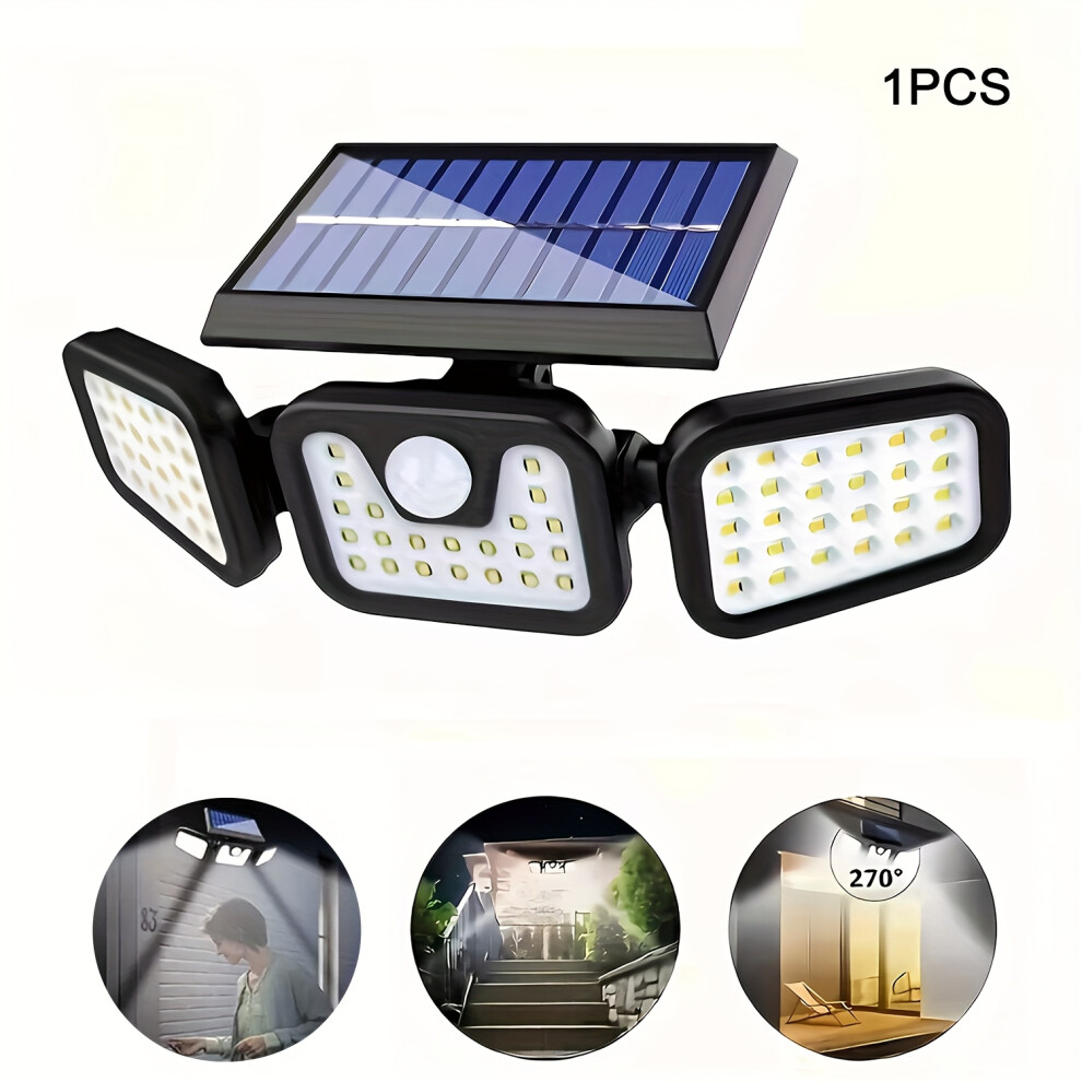 (Induction light source) 74-LED Solar Motion Sensor Light with 3 Brightness Modes, Outdoor Wall Light for Front Door, Yard, Garage, Pathway -
