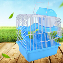 Cage pour hamster avec maisonnette en forme de château et roue d'exercice, un design moderne qui s'intègre parfaitement à votre décoration