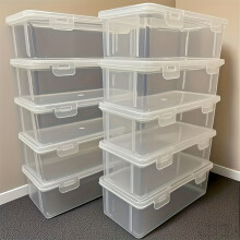 (10 Pcs) 10 Transparent Storage Boxes, Large Capacity Storage Containers, Office Supplies Organizers, Packaging Pencil Storage
