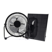 Compact Desk Fan For Outdoor Emergency, Metal Design Quiet Operation Solar Powered Desk Fan With Adjustable Angle, Energy-Efficient And Portable For