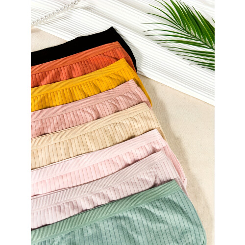 (Mixed Color, 16) 8pcs Plus Size Women'S Briefs | Easy Comfortable Breathable Solid Color Triangle Briefs with Slight Stretch Fabric 2