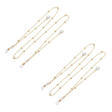 Collana alla moda con catena per occhiali da donna, accessorio multifunzione con catena regolabile e design antiscivolo, ciondolo in lega placcata