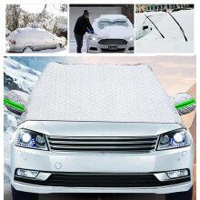 Winter Car Windscreen Cover, Foldable 230x145cm, DoubleLayer, Frost and Sun Protection, VW Compatible