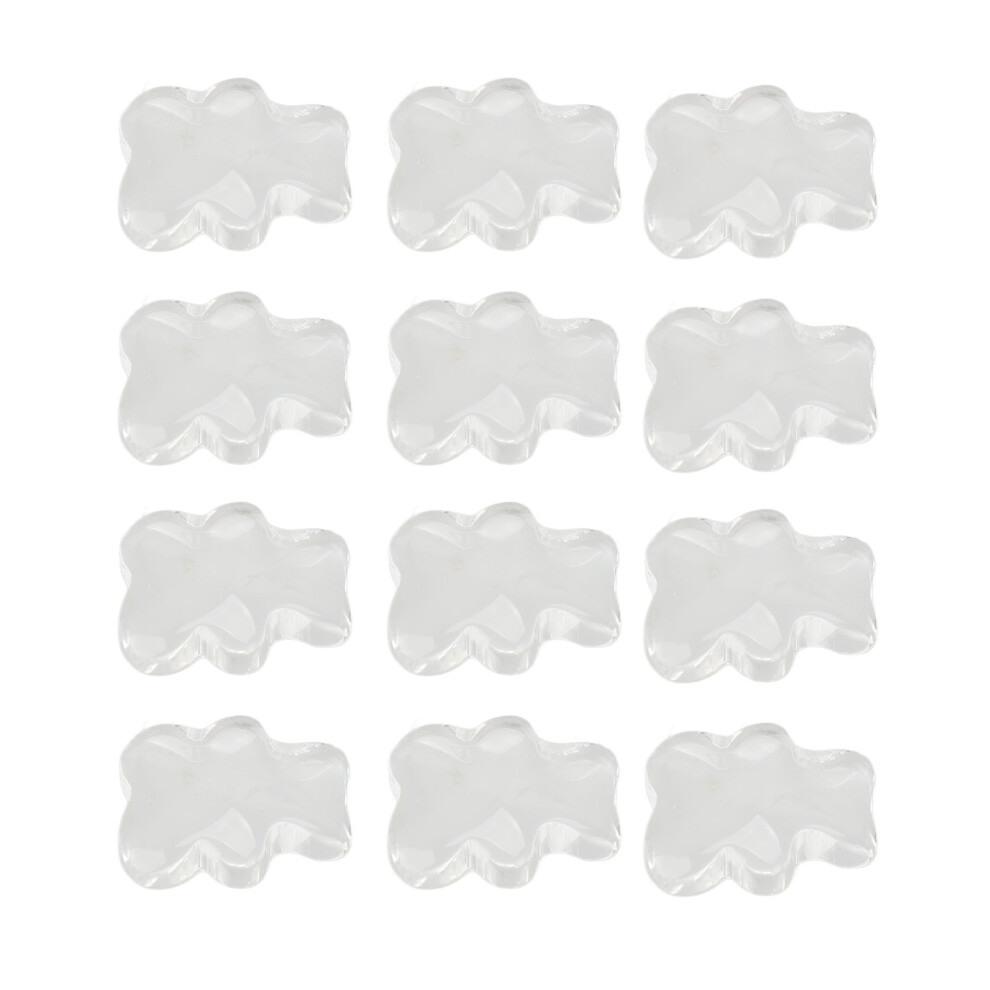 50pcs Nail Tips Water Ripple Glass Manicure Color Board with Little Bear Design