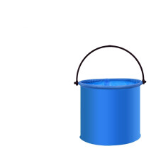 Kids Telescopic Stainless Steel Fishing Net With Handle For Pond Beach Insect Shrimp Catcher Blue Folding Bucket