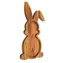 Rabbit Cheese Board Whimsical Bunny Shape Natural Wood Charcuterie Platter for Festive Table Decor