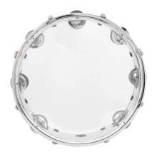 Longlasting 10inch tambourine with adjustable doublerow jingles, ideal for parties and performances (Transparent)